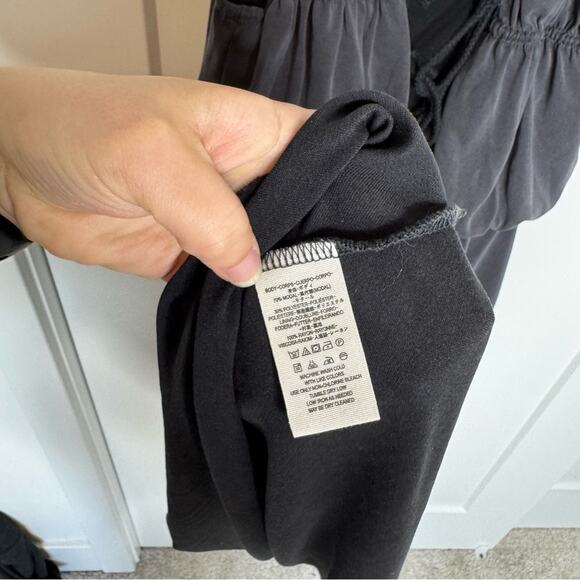 Free People Cupro True As Love Tie Back Mini Dress Black Size Small - Picture 6 of 7